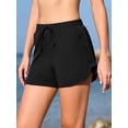 thumbnail image 5 of Asoul Womens High Elastic Waisted Swim Bottoms Mesh Split Board Shorts Drawstring Swim Shorts with Pocket, 5 of 7