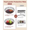 thumbnail image 3 of Tmtamye Fruit Basket with Removable Banana Hook, 2-Tier Metal Countertop Storage Basket for Kitchen Counter, Black, 3 of 11
