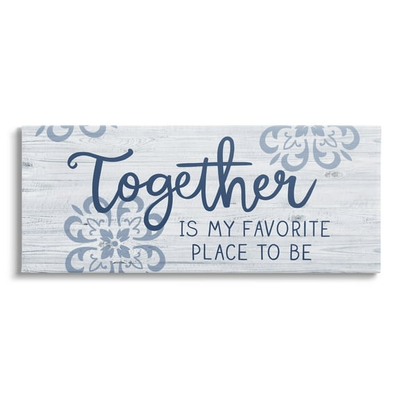 Stupell Industries Together Favorite Place Abstract Floral Petal Pattern Graphic Art Gallery Wrapped Canvas Print Wall Art, Design by Nina Seven