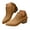Brown, variant on Women's Ankle Boots Low Chunky Heel Slip on Short Booties Fashion Suede Western Work Dress Shoes