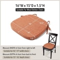 thumbnail image 3 of Tromlycs U Shaped Kitchen Chair Seat Cushion Pad for Dining Room Chairs with Ties 15x16 inches Rust Red, 3 of 6
