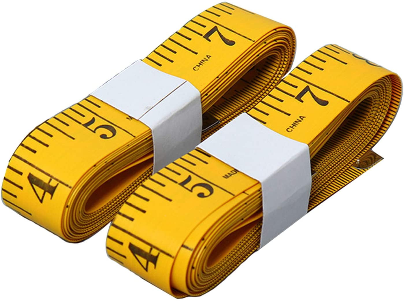 3d rendering of a yellow flexible sewing tape measure in a complete unwound  state on a white background. Long tape. Compact measuring tool. Getting ex  Stock Photo - Alamy