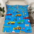 thumbnail image 2 of Manfei Tractor Excavator Full Size Sheets, Cartoon Equipment Truck Bed Sheets, Vehicle Car Theme Sheet Sets, Super Cozy Room Decor, 4-Piece, 2 of 7