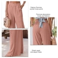 thumbnail image 5 of Pantalones Cómodos De Pierna Ancha, Pantalones De Salón Ligeros Para Mujer Bolsillo Transpirable De Moda Para Yoga Para Vacaciones, 5 of 5