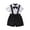 Black, variant on Toddler Boys 3-Piece Set, Short Sleeve Shirt with Suspenders and Bow Tie Romper, Adorable Photo Outfit for Parties, Church, and Birthday Occasions.,Army Green,70