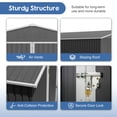 thumbnail image 5 of FFZ 10x10 FT Large Outdoor Metal Storage Shed Heavy-Duty Black 113.7x117.68x79.21 inch, 5 of 14