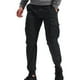 thumbnail image 1 of Pantalones largos para hombre, informales, lisos, con bolsillo, cintura elástica, para exteriores, con cordón ajustable, para trabajo, 1 of 7