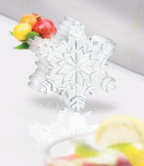 Tovolo Snowflake Ice Mold Silicone Ice Cube Tray Makes Snowflakes of Ice NEW 