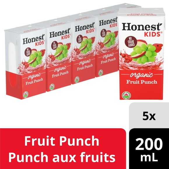 Honest Kids Fruit Punch 200 mL carton, 5 Pack, 200 x mL