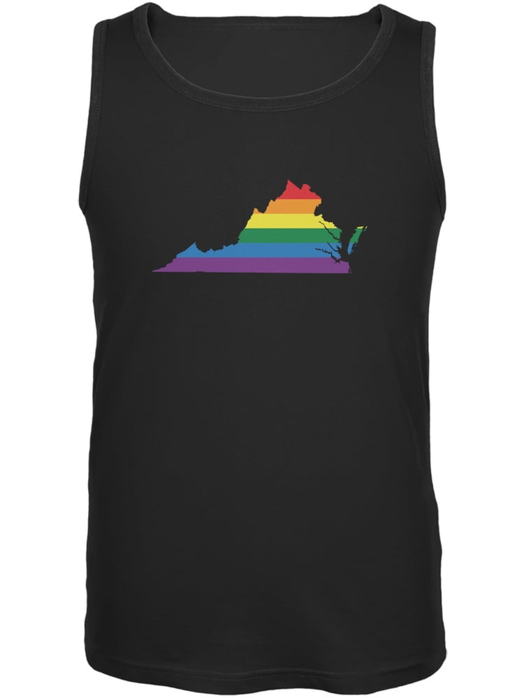 Maryland LGBT Gay Pride Rainbow White Adult Tank Top 