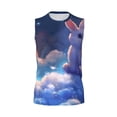 thumbnail image 6 of Lsque Cloud Cute Rabbit Print Men's Cotton Blend Sleeveless Muscle Shirts (S-3XL)- Moisture Wicking, Odor Protection, UPF 30+,XX-Large, 6 of 8