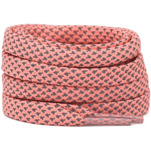 pares de cordones de seguridad planos reflectantes para zapatos, zapatillas, botas oso de fresa Zapato