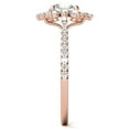 thumbnail image 6 of Auory 2.79ct Floral Round Cut Moissanite Anniversary Ring, 18k Rose Gold Plating Over Sterling Silver for Wife, 6 of 10