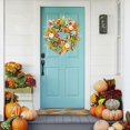 thumbnail image 5 of Coronas de otoño, corona artificial de calabaza, bayas, hojas de arce, corona de otoño para puerta, decoración colgante para el hogar, Año Nuevo y Navidad, 5 of 5
