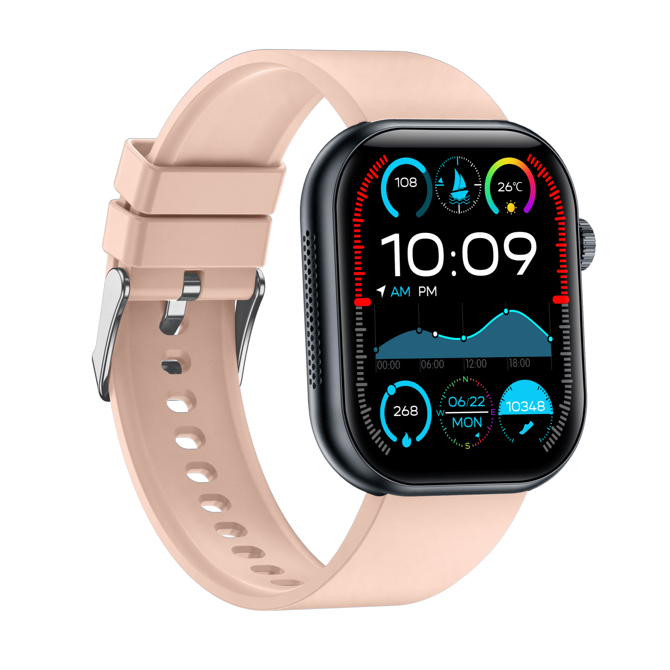 VAYKAL Smart Watch Fitness Tracker for Android and iPhone AMOLED Screen Multiple Sports Modes Pedometer Timer Stopwatch Make/Answer Calls Message Notifications IP68 Waterproof