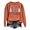 Orange, variant on Gunia Halloween Ghost Sweatshirts For Women Graphic Crew Neck Long Sleeve Thin Pullover Hoodie Fall Fashion Clothes Tops Beige S-2Xl