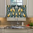 thumbnail image 2 of Yayeee Kitchen Curtains Tier Pair Light Filtering 27"x24" Rod Pocket Short Cafe Window Panel, Floral Lemons, 2 of 7