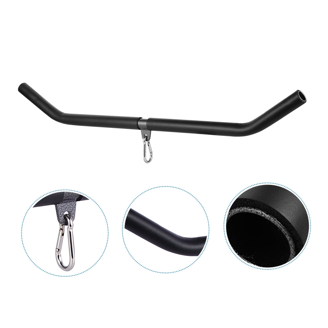 UPKOCH Practical Bicep Trainer Black Muscle Tension Bar for Back Shoulder and Arm Workouts
