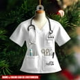 thumbnail image 3 of Personalized Nurse Ornament Christmas 2025 for Men Women Nurse, Nurse Christmas Tree Ornament 2025, Custom Name Nurse Ornament Gift for Nurse Assistant RN Christmas, Nurse Gifts (Acrylic, Nurse 7) -, 3 of 3