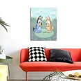 thumbnail image 4 of Lsque Bluey Pattern Decorative Picture – Unique Modern Wall Art, Ready-to-Hang Canvas Print for Home (Vertical), 4 of 6