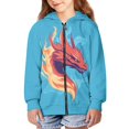 thumbnail image 4 of chaqlin Kids Dragon Hoodies for Boys 6-7 Soft Full Zip Up Hoodies Casual Long Sleeve Hooded Sweatshirt with Pockets, 4 of 7