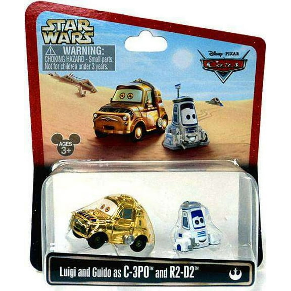 Disney Cars Star Wars Luigi & Guido as C-3PO & R2-D2 Diecast Car 2-Pack