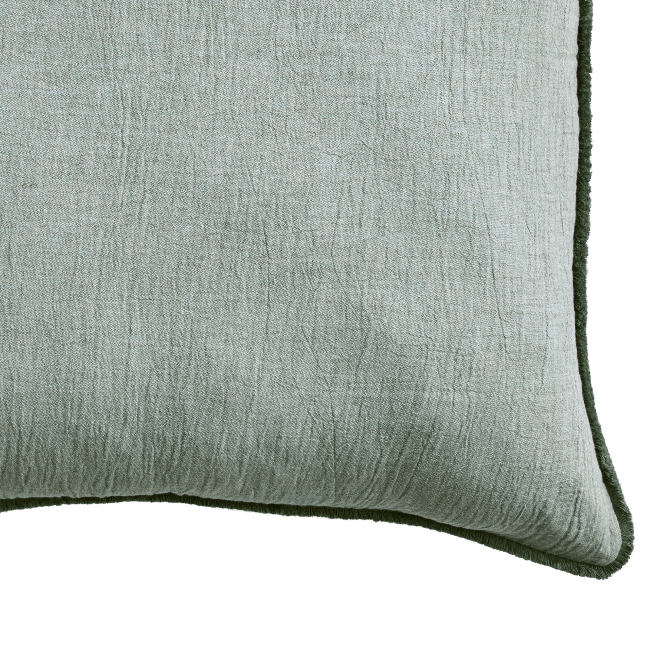 (2 pack) Better Homes & Gardens 22" x 22" Dark Cilantro Green Cotton Gauze Fringe Decorative Pillow
