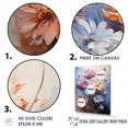 thumbnail image 3 of Designart "Expressing Cornflowers In Purple Tones" Cornflowers Floater Framed Wall Art Living Room, 3 of 5
