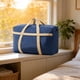 thumbnail image 5 of Bolsas De Almacenamiento No Tejidas Bolsa de viaje impermeable de gran capacidad, 90 x 60 x 25 cm, de tela no tejida, con asas reforzadas (azul, 1 unidad) JASKFLY, 5 of 8