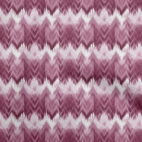 oneOone Polyester Spandex Pink Fabric Flame Stitch Dress Material Fabric Print Fabric By The Yard 56 Inch Wide