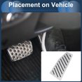 thumbnail image 3 of Cubierta de Pedal de Reposapiés Automático/Manual 1 Pc para Toyota RAV4 2019-2024 Acero Inoxidable Tono Plateado, 3 of 6