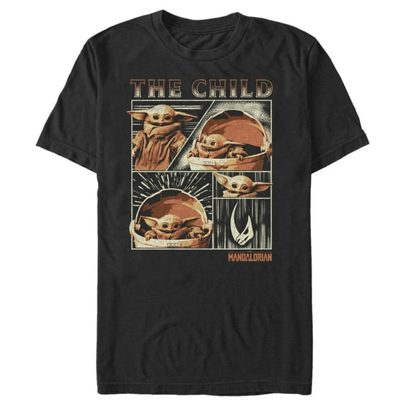 Men's Star Wars: The Mandalorian The Child Collage  Graphic Tee Black X Large
