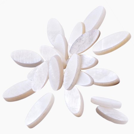 White Pearl Oblong Inlays Dots for Guitar Fingerboard Maker (Pack of 10)