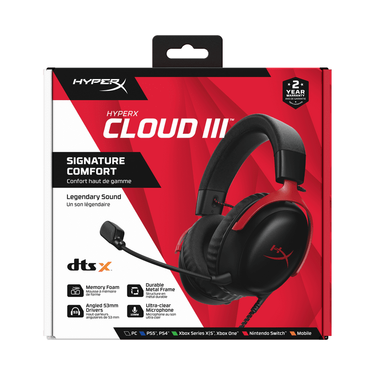 Free Shipping! HyperX Cloud III Wired Gaming Headset for PC PS5