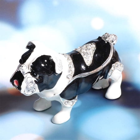 Shapi Animal Waltz&F Cool Shapi dog Hinged Trinket Box Bejeweled Hand-painted Ring ...