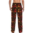 thumbnail image 3 of Uemuo Animal Pattern Men's Wide Leg Palazzo Lounge Pants with Pockets Light Weight Loose Comfy Casual Pajama Pants-XX-Large, 3 of 9