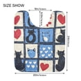 thumbnail image 5 of Yayeee Bath Rug for Bathroom Floor Non Slip Contour Fluffy Soft Absorbent Mat, 20"x24", Black Cats and Hearts, 5 of 7