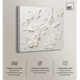 thumbnail image 2 of Ivory Butterflies Canvas Winter Floral Art by Art Remedy, Gallery Wrapped, 24" x 24", 2 of 7