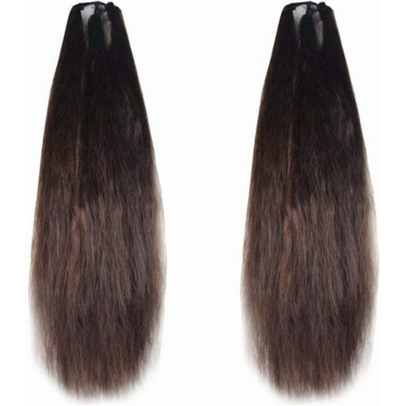Swadeshi Desire Artificial Long Extensions Hair Choti, Hair Wig - Extra Hair Braid Attachment for Women & Girls Pack-02 Color- Brown