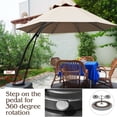 thumbnail image 5 of Aimee Lii 11 Feet Outdoor Cantilever Hanging Umbrella with Base and Wheels, Sunbrella Patio Umbrellas, Tan, 5 of 8