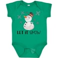 thumbnail image 3 of Inktastic Let It Snow Cute Snowman in Hat and Scarf Boys or Girls Baby Bodysuit, 3 of 5