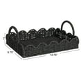 thumbnail image 2 of Household Essentials Handwoven Paper Rope Tray with Scalloped Edge, Black, 2 of 6