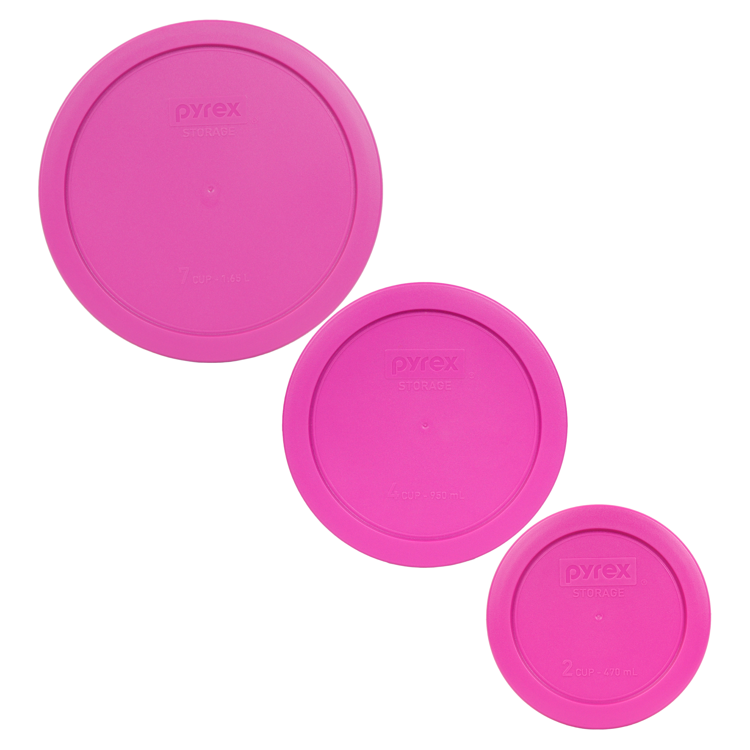 Pyrex Replacement Lid 7200PC, 7201PC, 7402PC Pink Round Cover (3