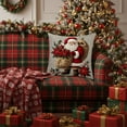 thumbnail image 5 of EazyTech Christmas Blessing Pillow Cover 18x18 Inch Linen Decorative Throw Covers Home Holiday Decor for Sofa Living Room, 5 of 6