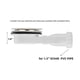 thumbnail image 5 of Low Shower Drain Chrome Plated ABS Shower Tray Siphon Slim Drain 90mm 36 L/Min Water Flow, Trap Sid, 5 of 5