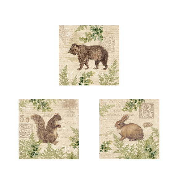 Great Art Now Woodland Trail by Pamela Gladding 3 Piece Print Art Set Each 12W x 12H