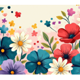 thumbnail image 3 of Colorful Floral Patterned Backdrop Banner Party Decorations Spring Festival Event Photography Props Background Decor Happy Gathering Celebration Decorations, 3 of 3
