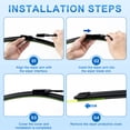 thumbnail image 6 of WBULTRA 24" 20" 13" All-Season Beam Windshield Wiper Blades - Silicone, Quiet & Streak-Free - Pack of 3, 6 of 10