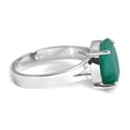thumbnail image 2 of 925 Sterling Silver Emerald Gemstone Oval Shape Women Ring Christmas Gift , Engagement ,Ring, 2 of 5