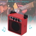 thumbnail image 3 of Graflsoa Muslady Portable 5W Mini Guitar Amp with Shoulder Strap, Red - Compact & Lightweight for Travel, Dual Power Options, Overdrive Function, Headphone Output, 3 of 6